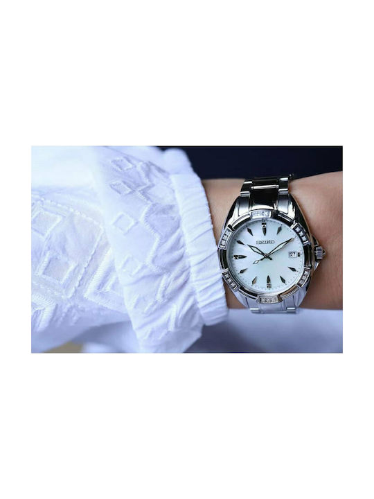 Seiko Дамски Часовник Кварцов със Сребрист Метален Браслет