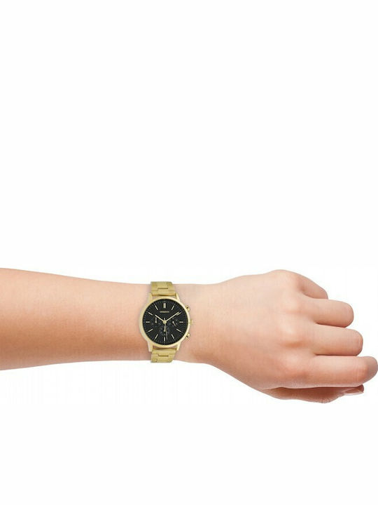 Oozoo Timepieces Women's Watch Chronograph with Gold Metal Bracelet