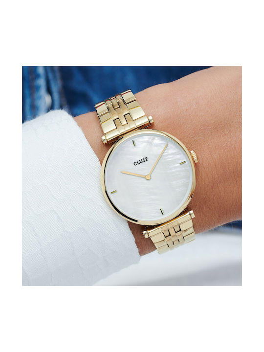 Cluse Triomphe Watch with Gold Metal Bracelet