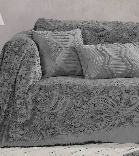 Nef-Nef Homeware Rouen Покривка За Фотьойл Шенил 170x180см Сива