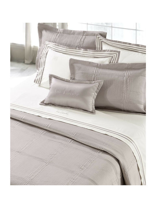 Guy Laroche Essenza Set Coverlet Queen Microfiber Taupe 240x250cm