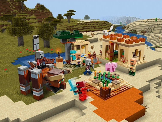 LEGO Minecraft The Illager Raid pentru 8+ Ani