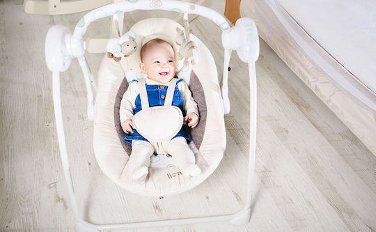 Lionelo Electric Relax pentru Bebeluși Leagăn Ruben cu Muzică Alb pentru Copil până la 12kg