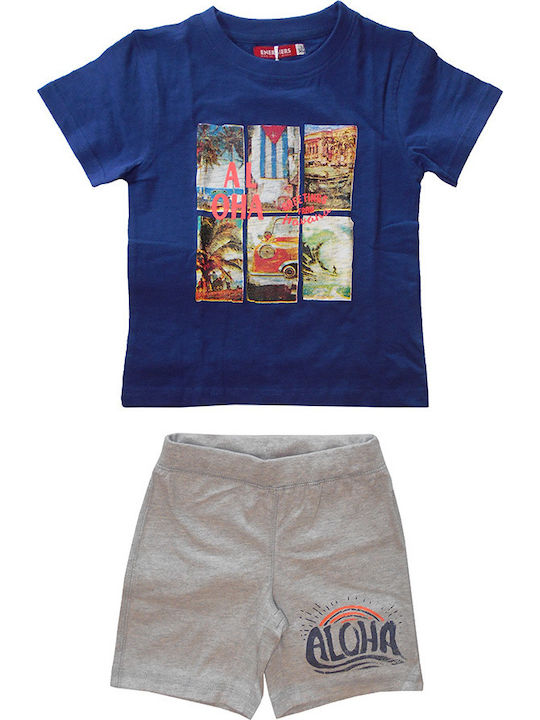 Energiers Kids Set with Shorts Summer 2pcs Navy Blue