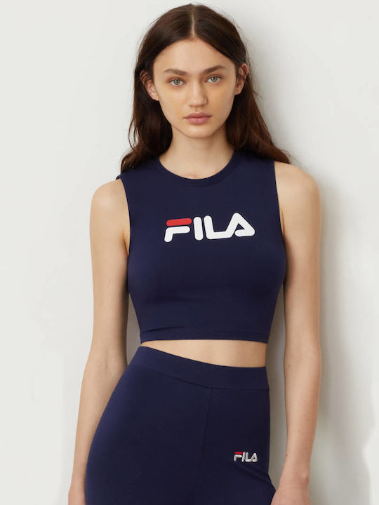 Heritage Inez Women's Athletic Crop Top Sleeveless Navy Blue