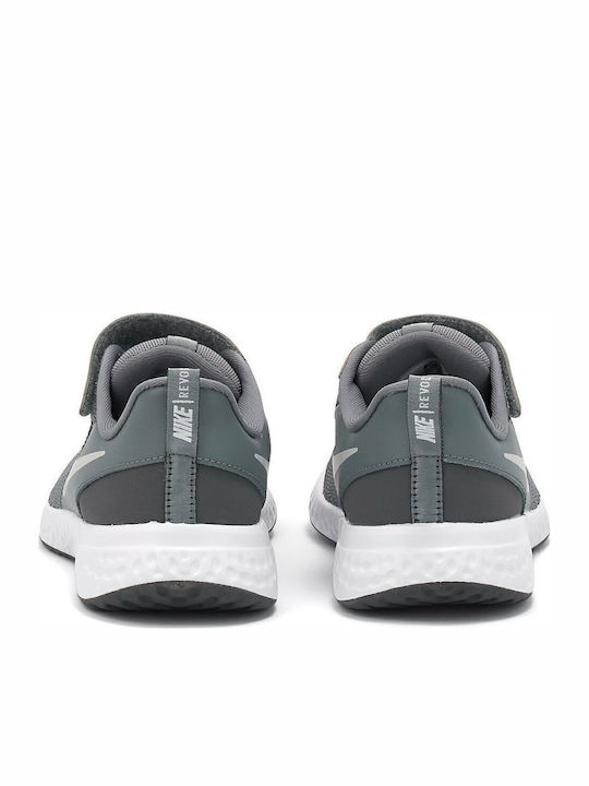 Revolution Revolution 5 Kids Sports Shoes Running with Hoop & Loop Closure Cool Grey / Pure Platinum / Dark Grey