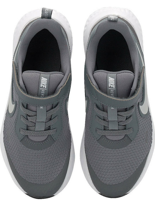 Revolution Revolution 5 Kids Sports Shoes Running with Hoop & Loop Closure Cool Grey / Pure Platinum / Dark Grey