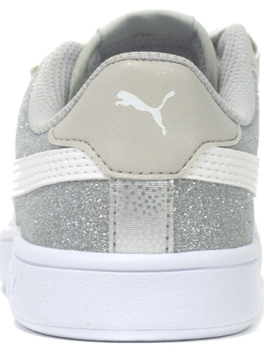 Smash Glitz Glam Kids Sneakers with Scratch Gray