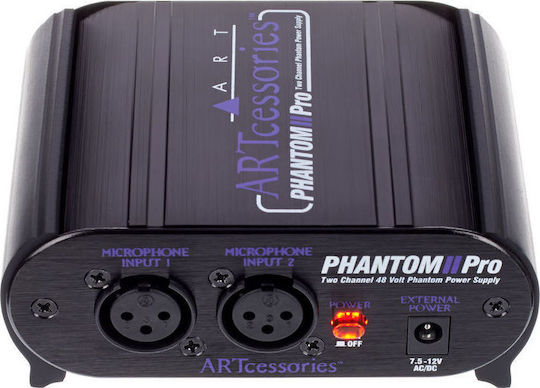Art Sound Phantom II Pro Τροφοδοτικό Μικροφώνου Phantom Power δύο καναλιών
