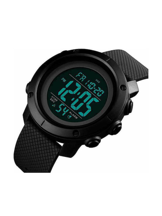 Skmei 1426 Ψηφιακό Ανδρικό Ρολόι 46mm Μπαταρίας με Μαύρο Καουτσούκ Λουράκι