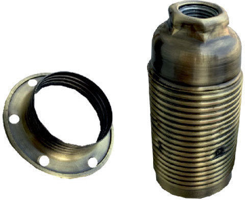 Elvhx Stromstecker mit Steckdosenbuchse E14 in Bronze Farbe Set 1Stück EL314934