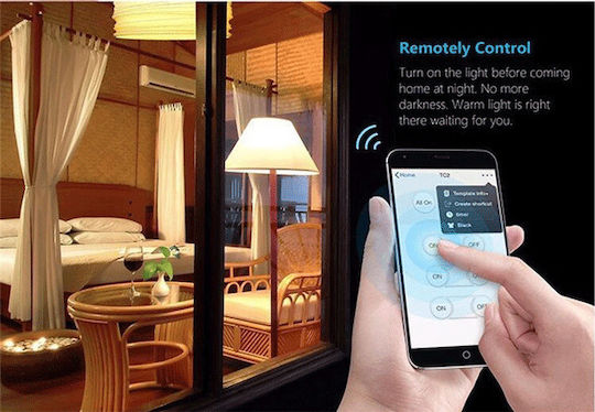 V-TAC Recessed Touch Wall Switch Wi-Fi Lighting One-Way with Frame Black