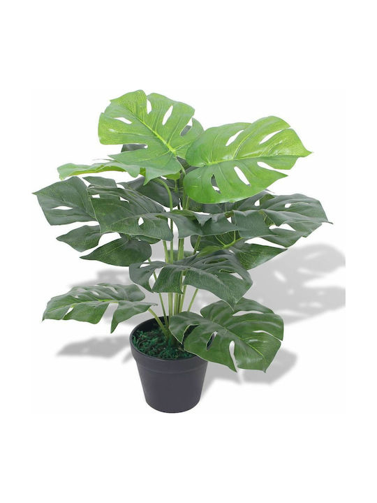 vidaXL Künstliche Pflanze in Blumentopf Monstera Grün 45cm 1Stück