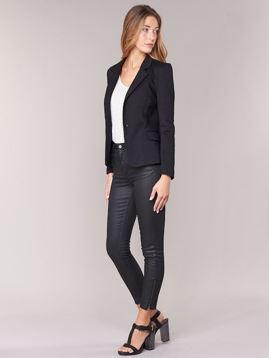 Vero Moda Julia Damen Mittellang Blazer Schwarz