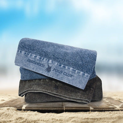 Greenwich Polo Club 3517 Beach Towel with Fringes Gray 170x70cm