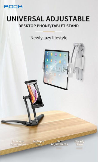 Rock Universal Desktop Stand Tablet Stand Desktop Until 10.5" Silver