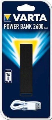 Varta Power Bank 2600mAh με Θύρα USB-A Μαύρο