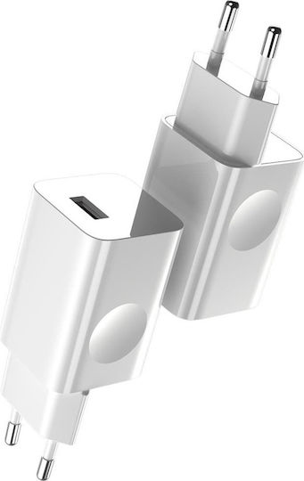 Baseus Φορτιστής Χωρίς Καλώδιο με Θύρα USB-A 24W Quick Charge 3.0 Λευκός (CCALL-BX02)