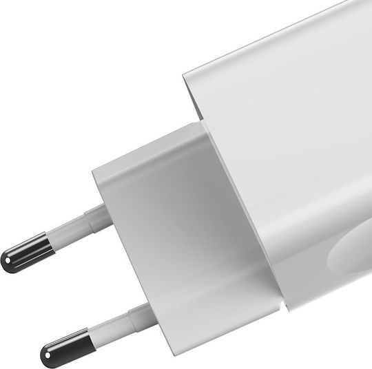 Baseus Φορτιστής Χωρίς Καλώδιο με Θύρα USB-A 24W Quick Charge 3.0 Λευκός (CCALL-BX02)