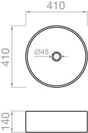 Pyramis Pelagia Countertop Sink Porcelain 41x41x14cm White