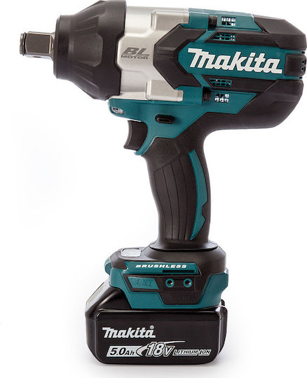 Makita Brushless Impact Wrench Battery 18V 2x5Ah with Socket 3/4"