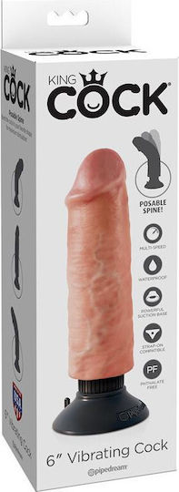 Pipedream King Cock Vibrating Cock Realistisch Vibrator 20cm Flesh