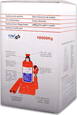 Autoline Υδραυλικός Γρύλος Μπουκάλας με Δυνατότητα Ανύψωσης έως 38εκ. και Φορτίο Βάρους έως 10 Τόνους