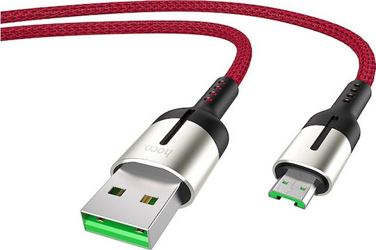 Hoco U68 Gusto Плетена USB 2.0 до микро USB кабел Червен 1.2м (HC-U68MR) 1бр