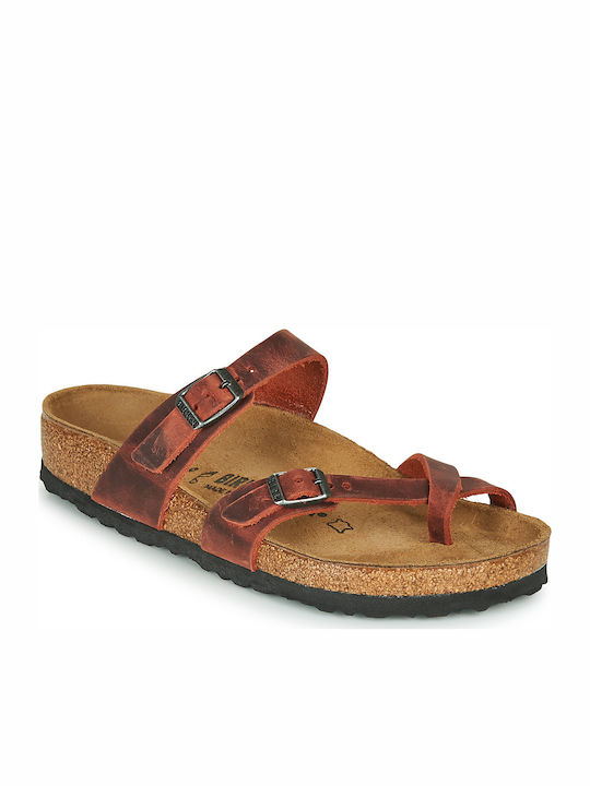 Birkenstock Mayari Oiled Leather Earth Red 1015548 Skroutz.gr