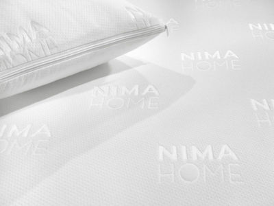 Nima King Size Waterproof Jacquard Mattress Cover Fitted Jacquard White 180x200cm