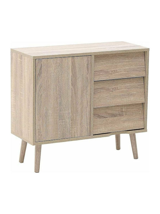 Wooden Buffet with Drawers Φυσικό L70xW30xH62cm