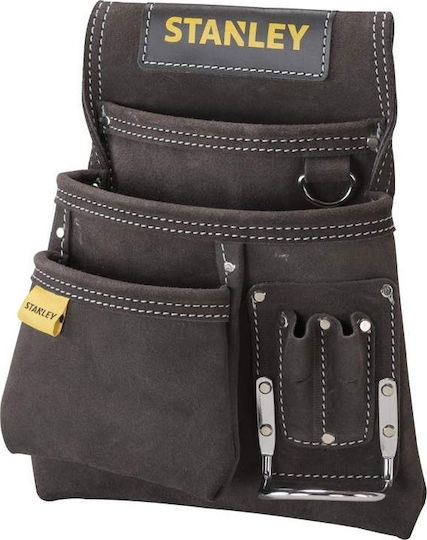 Stanley Leather Tool Belt Case with 5 Compartments and Hammer Slot