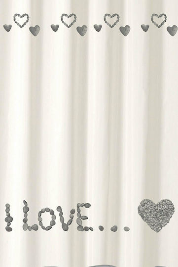 San Lorentzo Zenith Fabric Shower Curtain 180x180cm Beige 1970