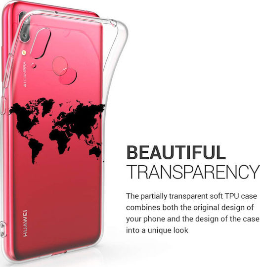 KWmobile Travel Outline Back Cover Σιλικόνης Διάφανο (Huawei Y7 2019 / Y7 Prime 2019)