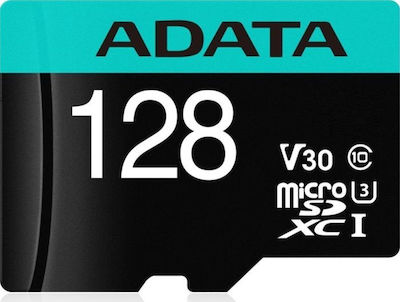 Adata Premier Pro SDXC 128GB Class 10 U3 V30 A2 UHS-I με αντάπτορα