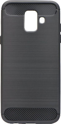 Forcell Carbon Rugged Armor Silicone Back Cover Black (Galaxy A6 2018)