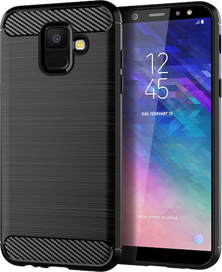 Forcell Carbon Rugged Armor Back Cover Silicone Black (Galaxy A6 2018)