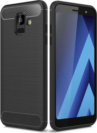 Forcell Carbon Rugged Armor Back Cover Silicone Black (Galaxy A6 2018)