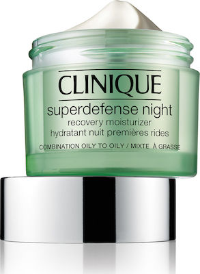 Clinique Superdefense Recovery Ενυδατικό & Αντιγηραντικό Gel Προσώπου Νυκτός για Λιπαρές/Μικτές Επιδερμίδες 50ml