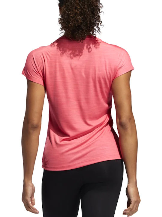 Adidas Performance Badge of Sports Logo Damen Bluse Kurzärmelig Rosa