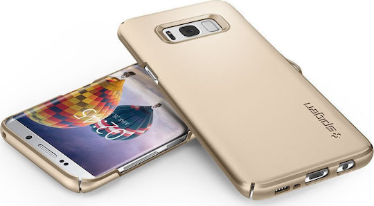 Spigen Thin Fit Задна корица Пластмаса Златист (Galaxy S8)