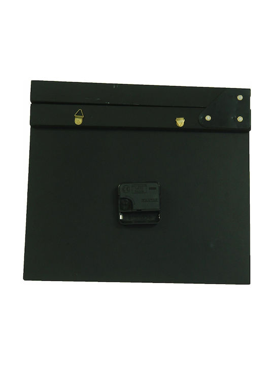Factory Klappe Wanduhr Metallisch Schwarz 30x27.5cm
