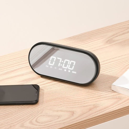 Baseus Encok Tabletop Digital Clock Plastic with Alarm Clock Black NGE09-01