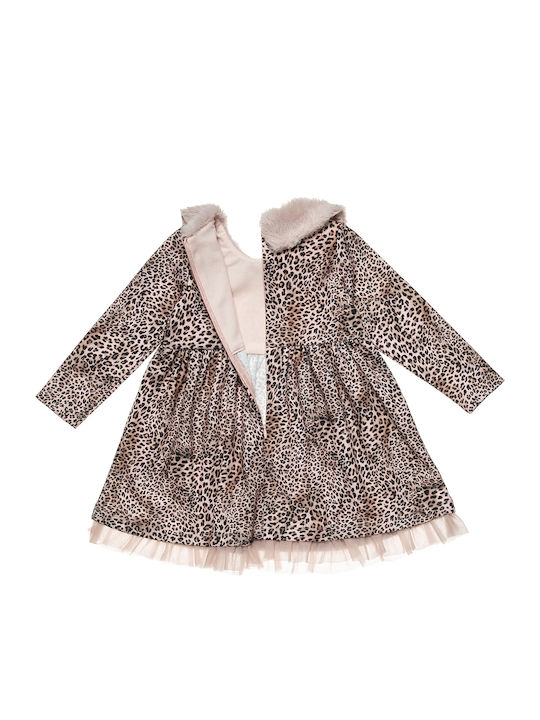 Alouette Παιδικό Φόρεμα Animal Print Μακρυμάνικο Πολύχρωμο