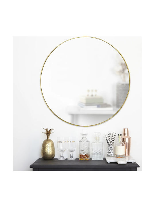 Umbra Wall Mirror with Gold Metallic Frame Diameter 86.3cm 1pcs