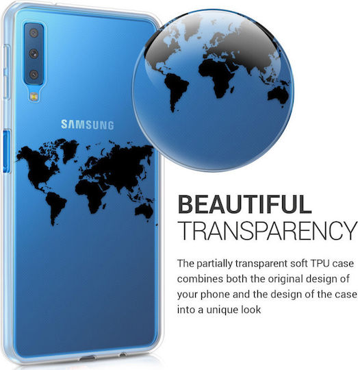 KWmobile Back Cover Σιλικόνης Μαύρο (Galaxy A7 2018)