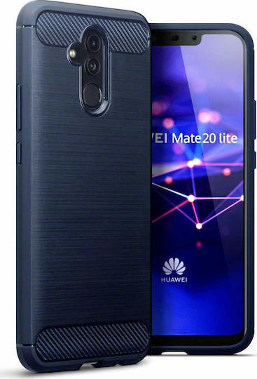 Hurtel Brushed Carbon Back Cover Σιλικόνης Μαύρο (Huawei Mate 20 Lite)