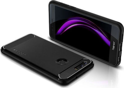Spigen Rugged Armor Back Cover Σιλικόνης Μαύρο (Honor 8)