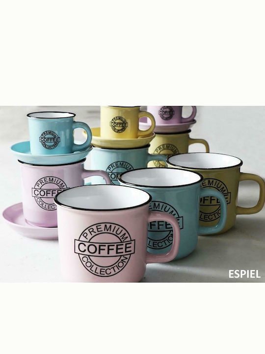 Espiel Coffee Porcelain Cappuccino Cup Set 300ml Ροζ