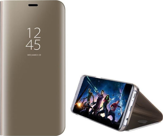 Hurtel Clear View Book Plastic Auriu (Galaxy S8+)